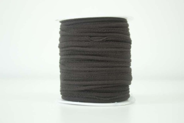Jersey Paspelband braun elastisch