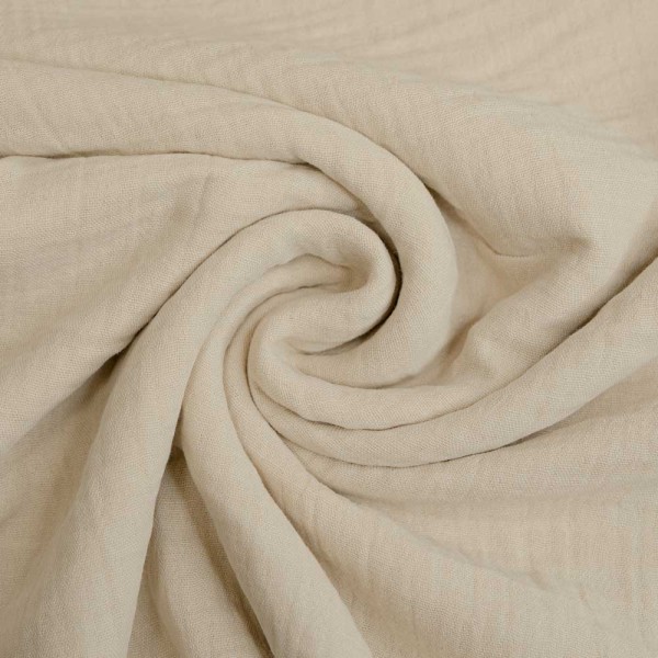 Musselin Double Gauze 280cm Überbreite hellbeige