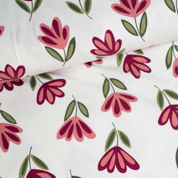 Baumwolljersey Frühlingsliebe ecru