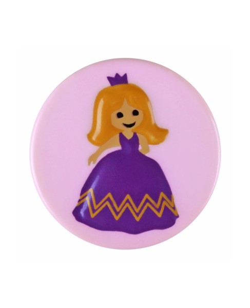 Kinderknopf Prinzessin 15mm rosa