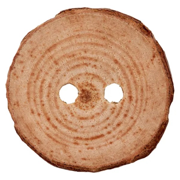 Holzknopf rund 30mm hellbraun