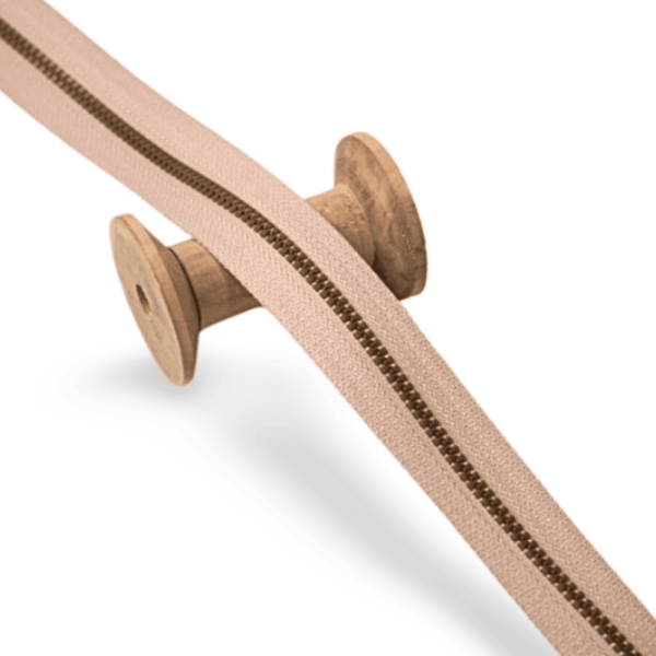 Endlosreißverschluss Krampe hellbeige altgold 30mm