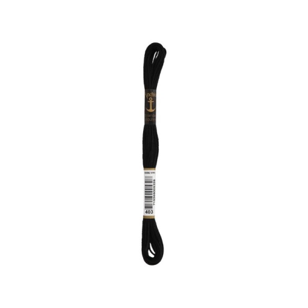 Anchor Sticktwist Garn 6-fädig schwarz