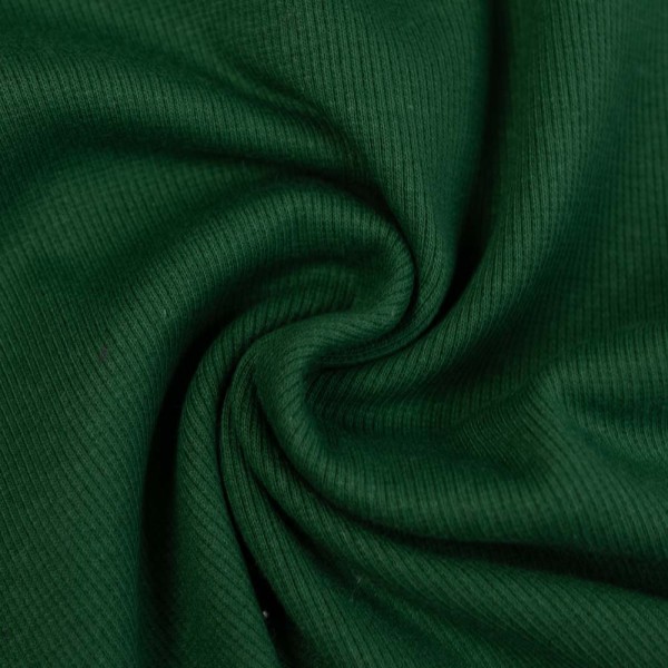 50cm Zuschnitt Ripp Bündchen tannengrün