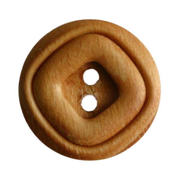 Holzknopf Mit Doppelrand 28 mm