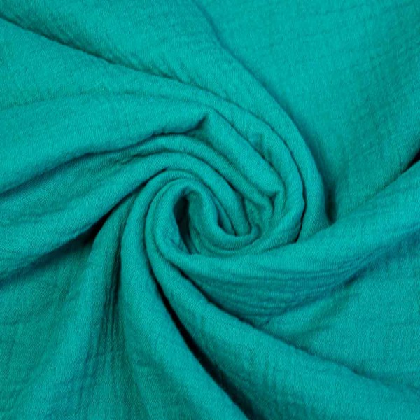 Musselin Double Gauze Maja petrol hell