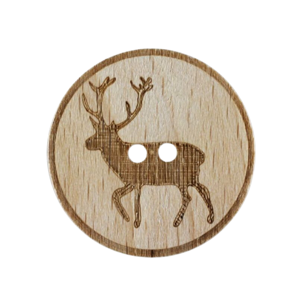 Holzknopf Hirsch 23 mm