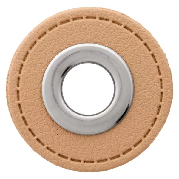 Lederimitat Ösenpatch 32mm beige