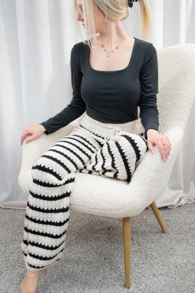 Strick Hose Sofia schwarz