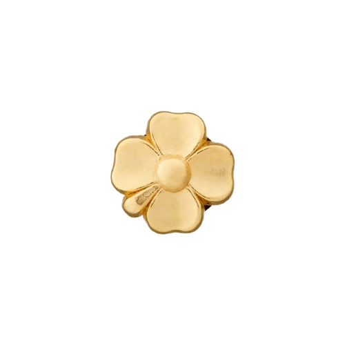 Metallknopf Blume 15mm gold