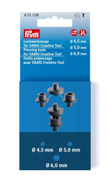 Prym Lochwerkzeuge 4,5mm + 5mm + 6mm