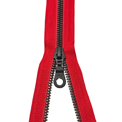 YKK teilbarer Reißverschluss Metall rot 80cm