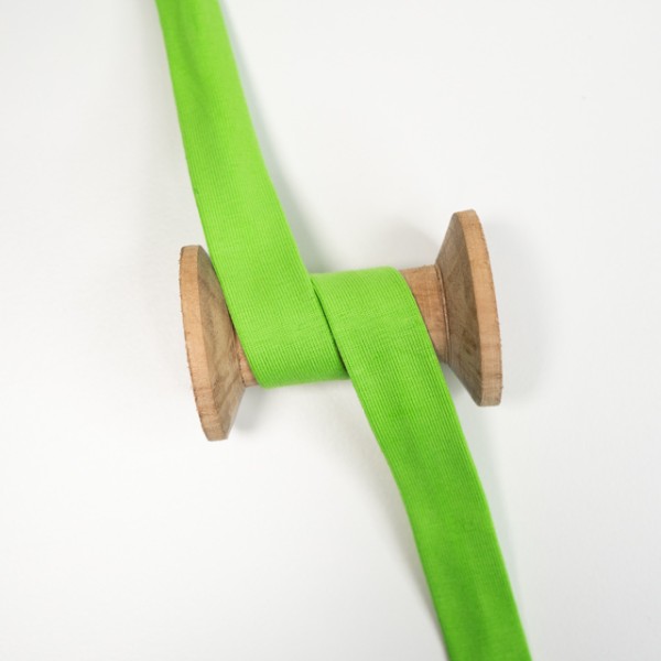 Baumwolljersey Schrägband Lena lime