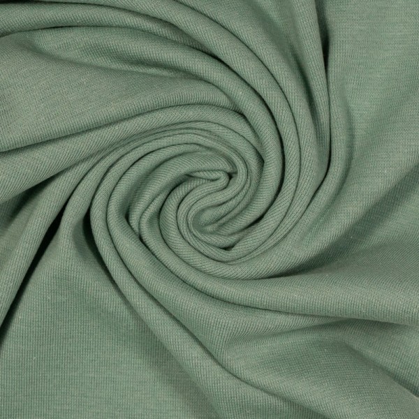 50cm Zuschnitt Bio Bündchen Feinstrick dusty mint