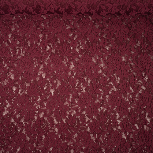 Elastische Spitze Amalia bordeaux