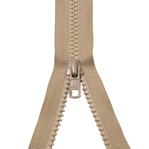 YKK nicht teilbarer Reißverschluss Krampe beige