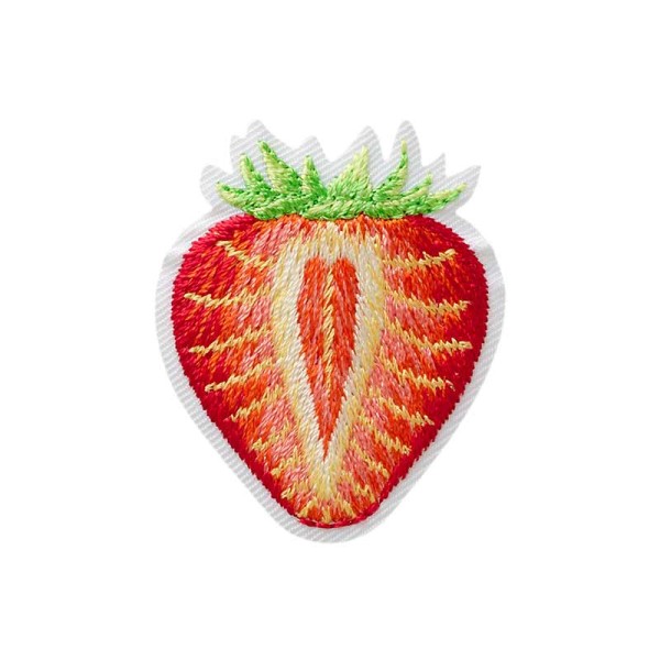 Applikation Erdbeere halbiert