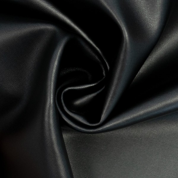 Kunstleder Metallic schwarz