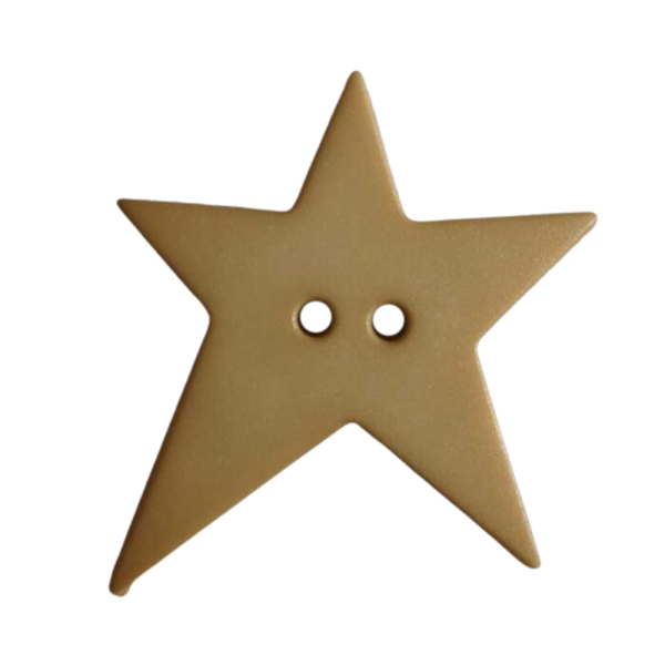 Stern-Knopf asymmetrisch 15mm beige