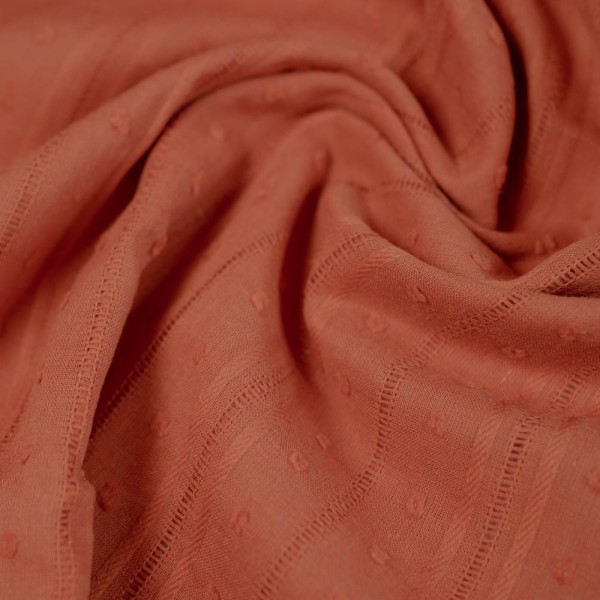 Voile Batist Baumwolle Dots terra