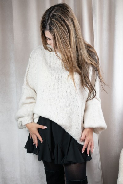 Oversize Strick Pullover Pina natur