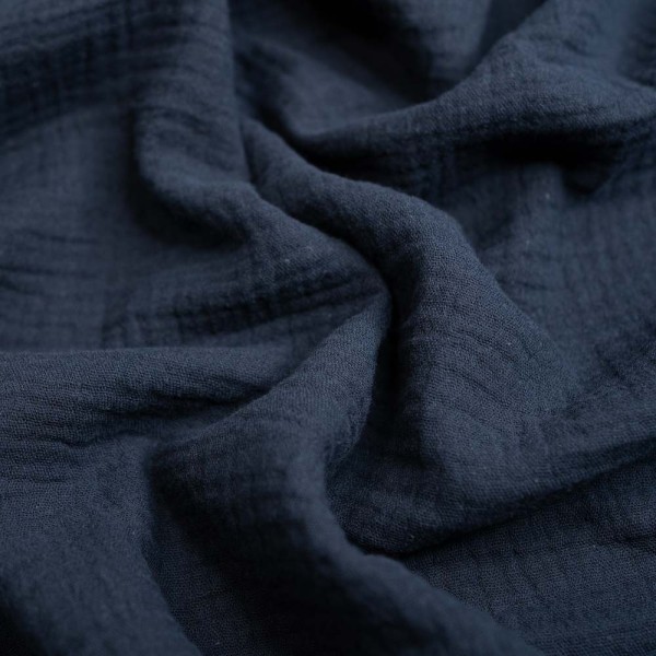 Musselin Double Gauze Amelie dark navy