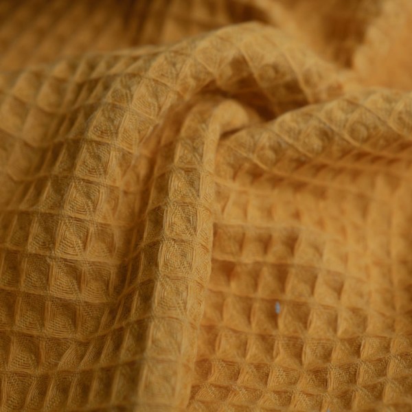 Waffelpiqué senfgelb