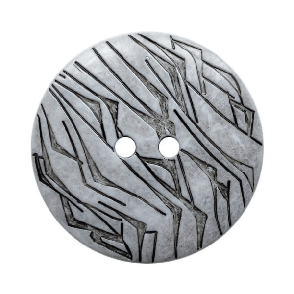 Modeknopf Gemustert 23 mm grau