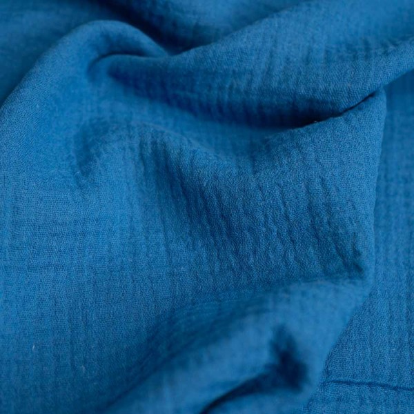Musselin Double Gauze Amelie royalblau