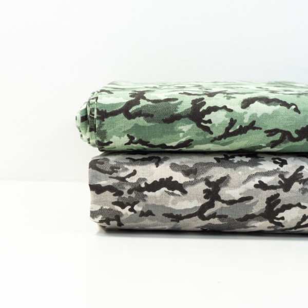 Baumwollwebware Italienische Kollektion Camouflage khaki
