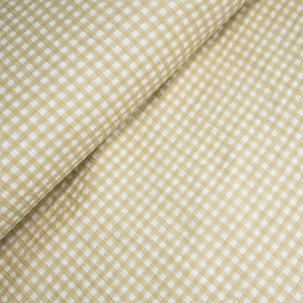 Musselin Karos beige
