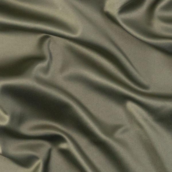 Satin Stretch Glänzend Uni khaki