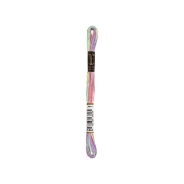 Anchor Sticktwist Garn 6-fädig multicolor pastellila