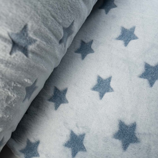 Wellnessfleece Stern jeansblau