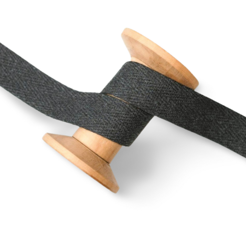 Baumwoll Einfassband 20mm anthra melange