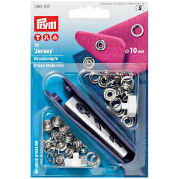 Prym Jersey Druckknöpfe weiß 12mm incl. Lochwerkzeug