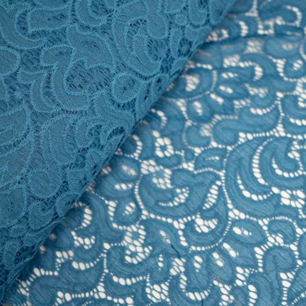 Italienische Spitze STRETCH jeansblau