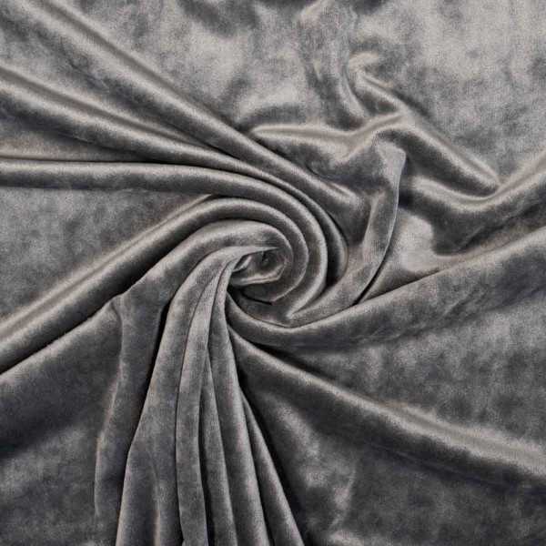 Velvet Samt-Sweat Sofia grau
