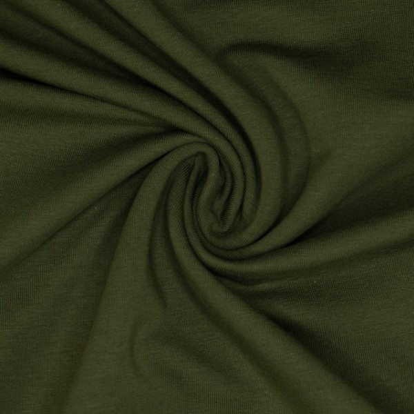 BIO Sommersweat French Terry Uni khaki dunkel