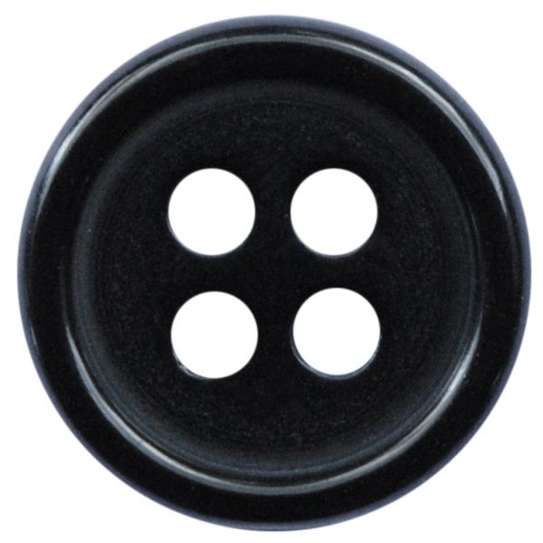 Hemd- und Blusenknopf rund 11mm schwarz