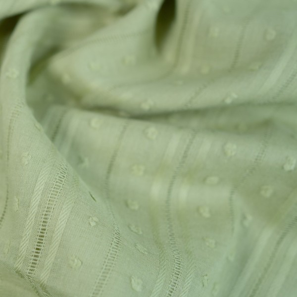Voile Batist Baumwolle Dots hellgrün