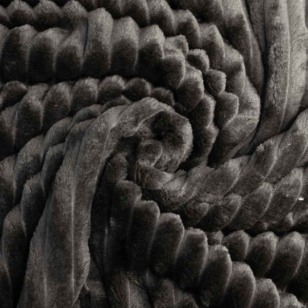 Cord-Look Fleece schwarz