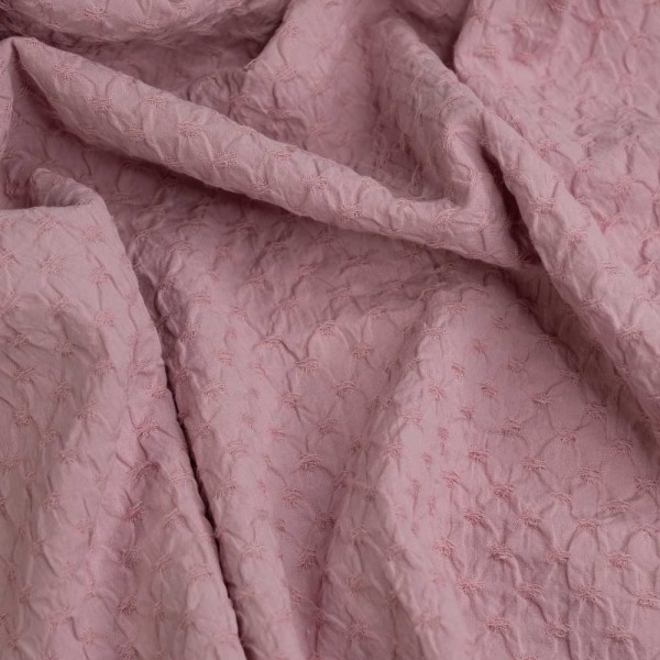 Baumwoll Popeline Crinkle altrosa