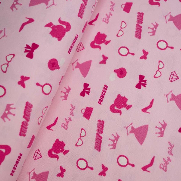 Baumwolljersey Princess Girl rosa