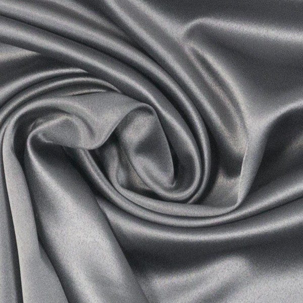 Satin Stretch Glänzend Uni anthrazit