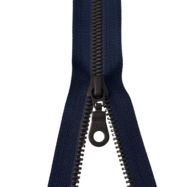 YKK teilbarer Reißverschluss Metall navy 80cm