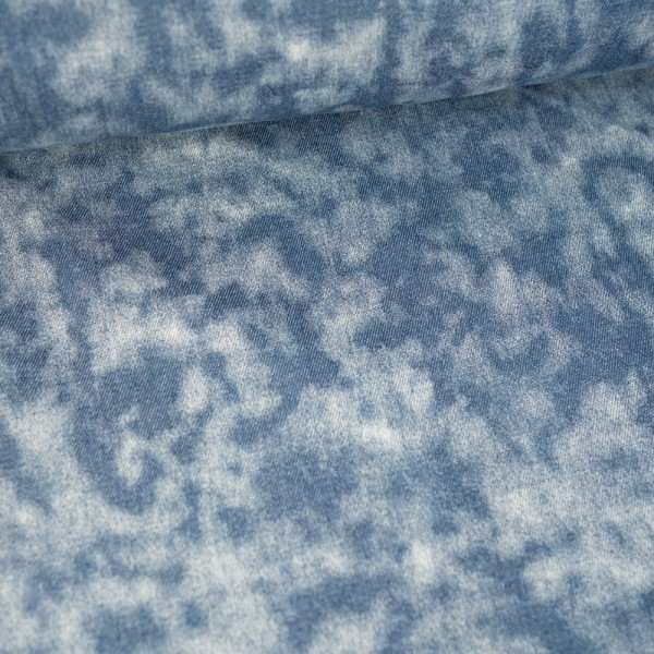 Jeansstoff Denim Batik blau