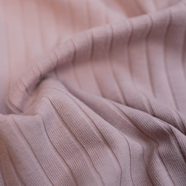 Ripp Baumwolljersey altrosa