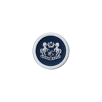 Prym Knopf Wappen metallisiert 15mm navy