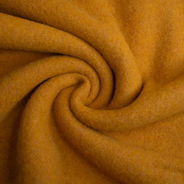 Woll Fleece flauschig senfgelb